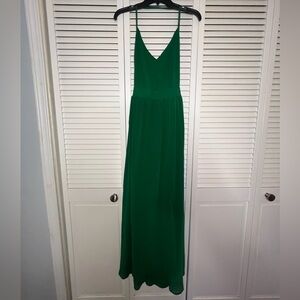 Mystic Green Bridesmaids Maxi Dress